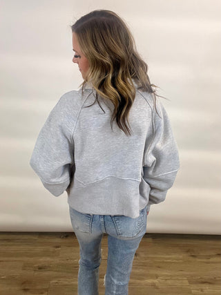 Keep You Close Pullover- Heather Grey