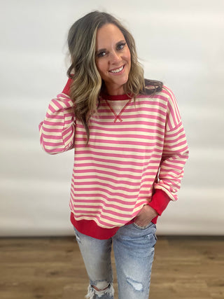 Have Your Fun Striped Pullover