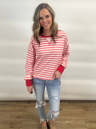 Have Your Fun Striped Pullover