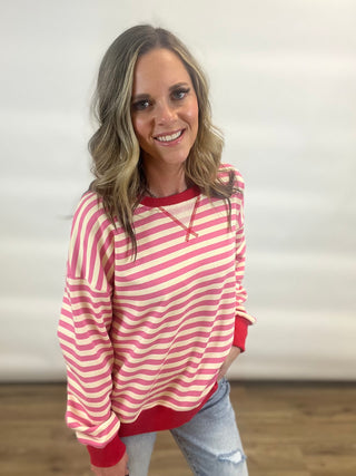 Have Your Fun Striped Pullover