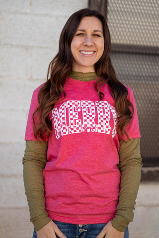 Checkered Merry Tee