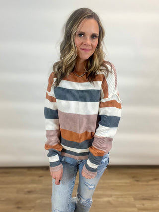 Ruth Striped Knitted Sweater