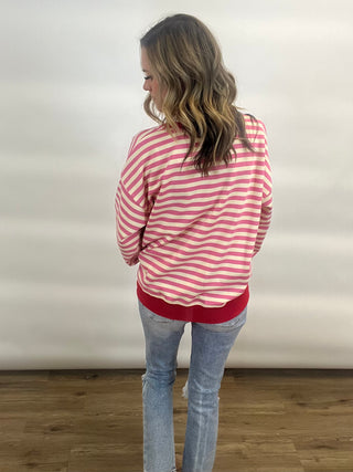 Have Your Fun Striped Pullover