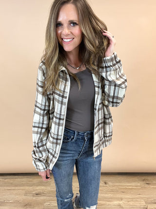 Living Easy Plaid Shacket