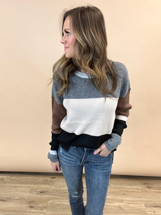 Better To Be Me Colorblock Sweater