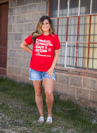 Freedom And Fireworks Tee