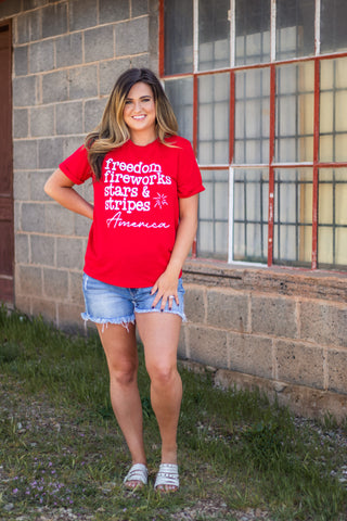 Freedom And Fireworks Tee