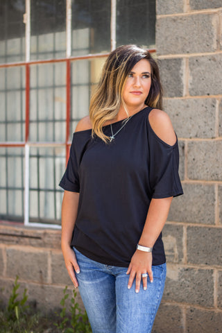 Take You Out Cold Shoulder Top