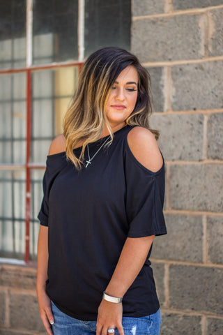 Take You Out Cold Shoulder Top