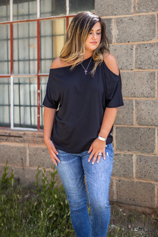 Take You Out Cold Shoulder Top