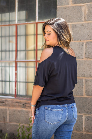 Take You Out Cold Shoulder Top