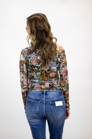 Field Of Flowers Mesh Top