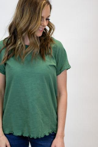 Gwen Baby Tee- Bamboo Green