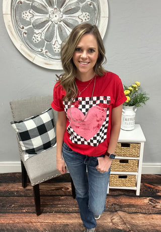 Checkered Heart Tee