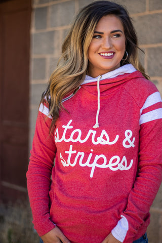 DoubleHood Sweatshirt- Stars And Stripes